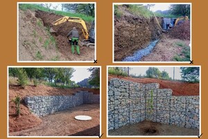 stabilizace svahu - gabionová stěna