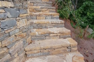 schody, obklad - formátovaný pískovec