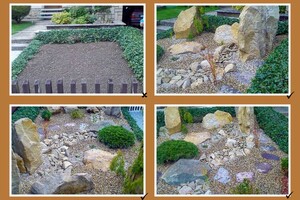 realizace záhonu před vstupem do domu