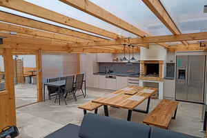 obytná relaxační část v domácím wellness